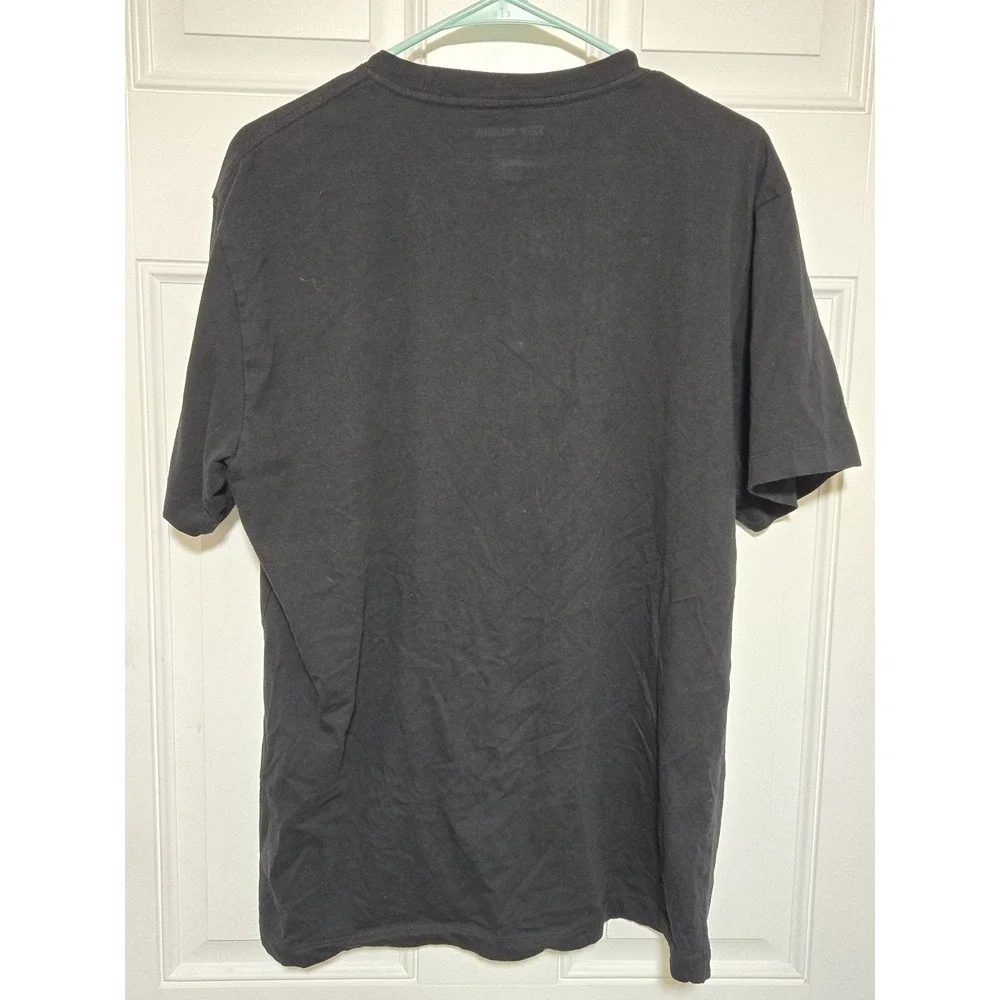 True Religion Brand Jeans Shirt Mens Sz XL‎ Black Gold Logo Short Sleeve